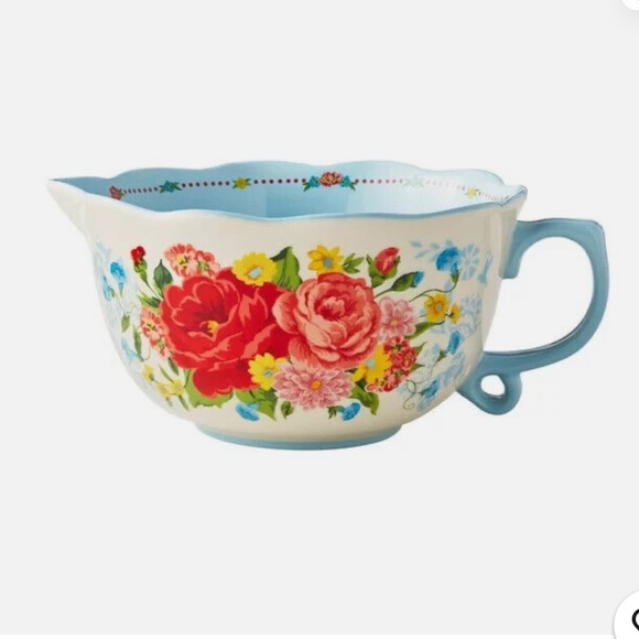 ❤️ New Pioneer Woman Keepsake Floral Ceramic Batter Bowl with Spout - Picture 2 of 5